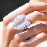 Rhinestone Angel Wings Ring